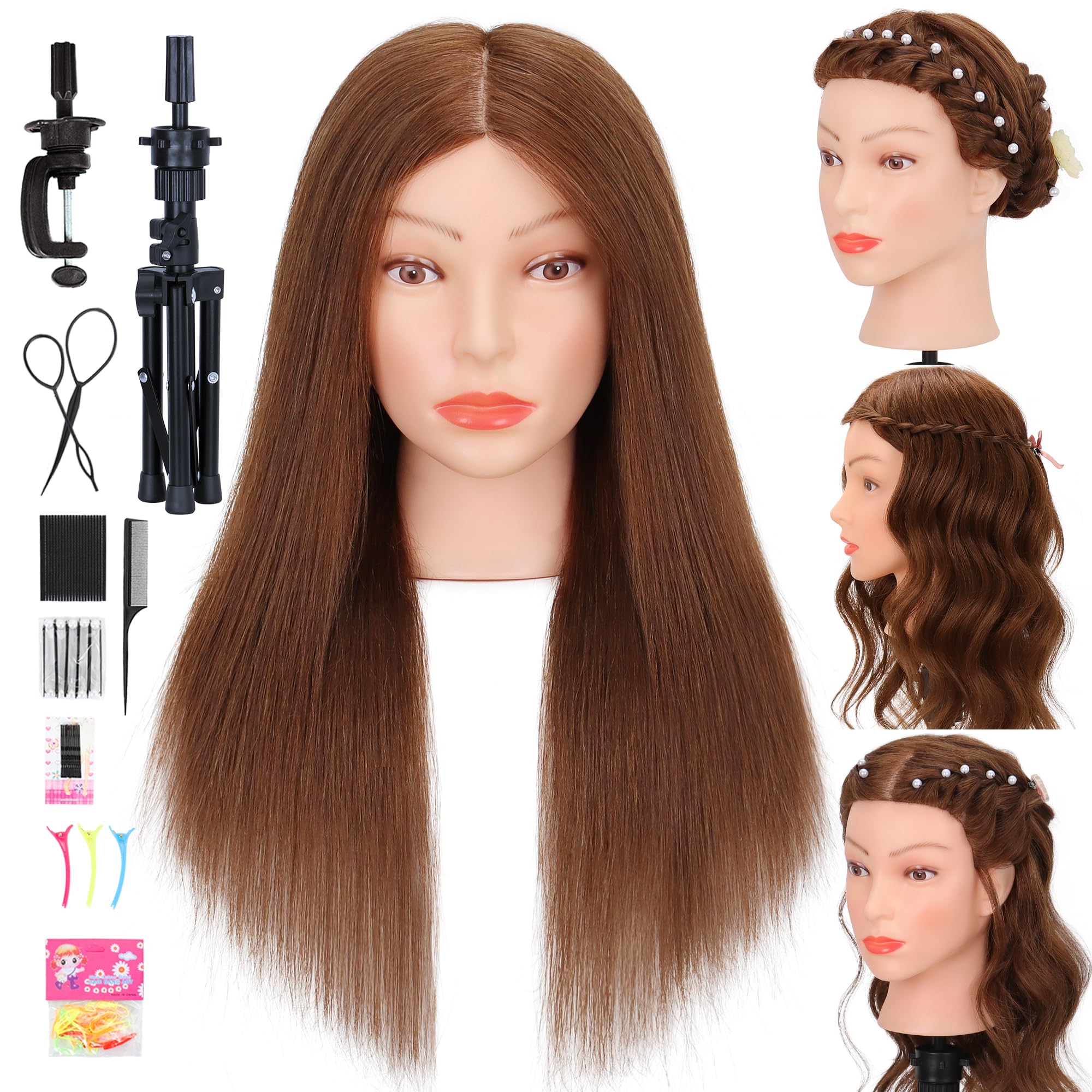 Treosida Mannequin Head Human Hair 100% Real Hair - training heads | Mubboo