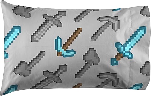 Miniatura 4 de Jay Franco Minecraft - Juego de cama doble isométrica, cortinas y cestas
