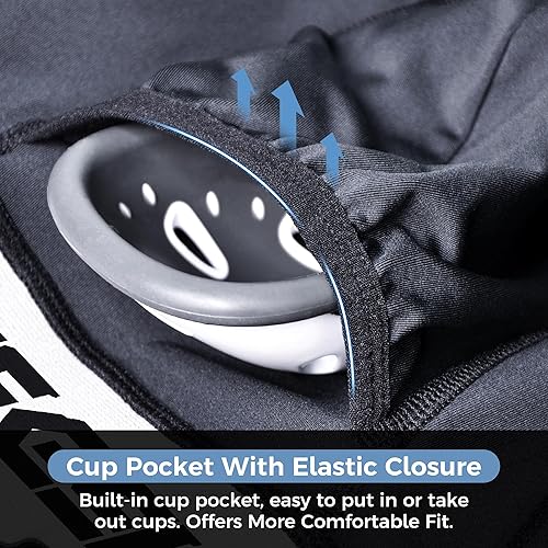 Miniatura 4 de Pantalones cortos de compresión de fútbol de béisbol para hombre con correas de copa protectora atlética deslizante ropa interior lacrosse cricket