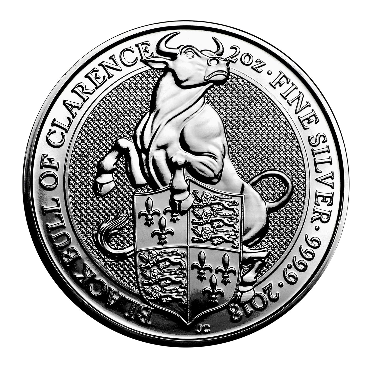 み*☆様 Queen’s Beasts Black Bull of Claren UK 2018 £5 2oz .999 Silver Coin - Queen's Beast Black Bull of