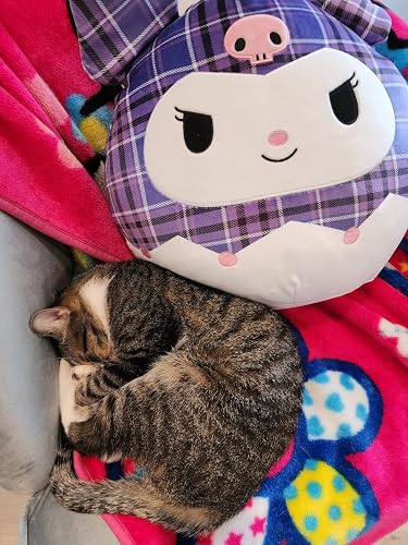 Squishmallows Original Sanrio 14-Inch Purple Plaid Kuromi Plush