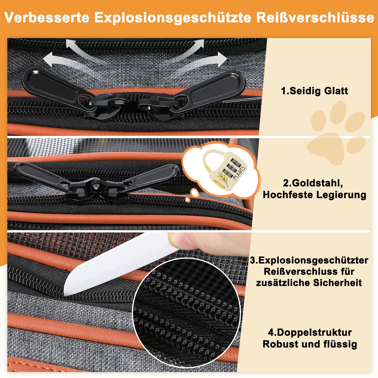 Bolsa de transporte plegable para gatos y perros de hasta 7 kg, transpirable, para perros medianos y gatos pequeños, bolsa de transporte para perros Katzentrageta
