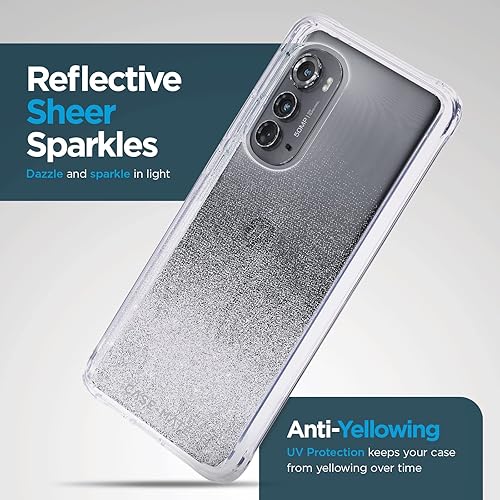 Miniatura 4 de Case-Mate Funda para Motorola Edge 2022 – Sheer Ombre [protección contra caídas de 10 pies] [Compatible con carga inalámbrica] Funda de lujo con