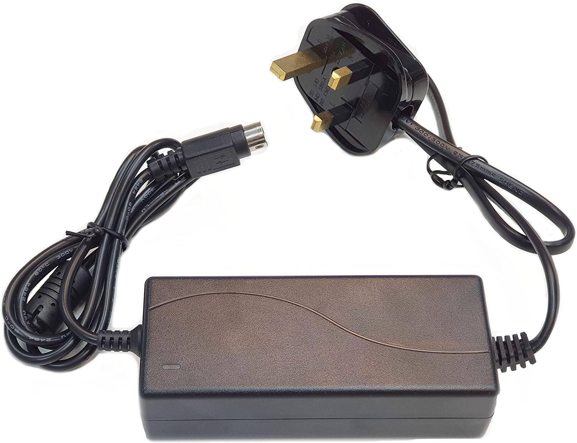 Receipt Printer Power Adapter 24V 1.5A Round 3 Pin Power Supply Adapter 36 Watt Power Cord UK Plug AC to DC Converter Adapter for POS88C Printer