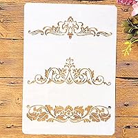 Vista 18 de TIAMECH Plantilla de fuegos artificiales reutilizable A4 para pintar, plantilla de capas de flores, arte de pared de bricolaje, muebles de madera