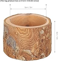 Vista 6 de Gloglow Tazón de alimentación para mascotas para hámsters y chinchillas, construcción de madera de manzano duradera, uso versátil para alimentos