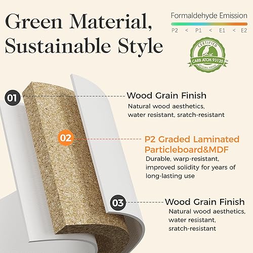 Miniatura 6 de Armario de barra de café de granja con almacenamiento, aparador de 33 pulgadas de alto con puerta de barra deslizante, mesa de gabinete rústico de