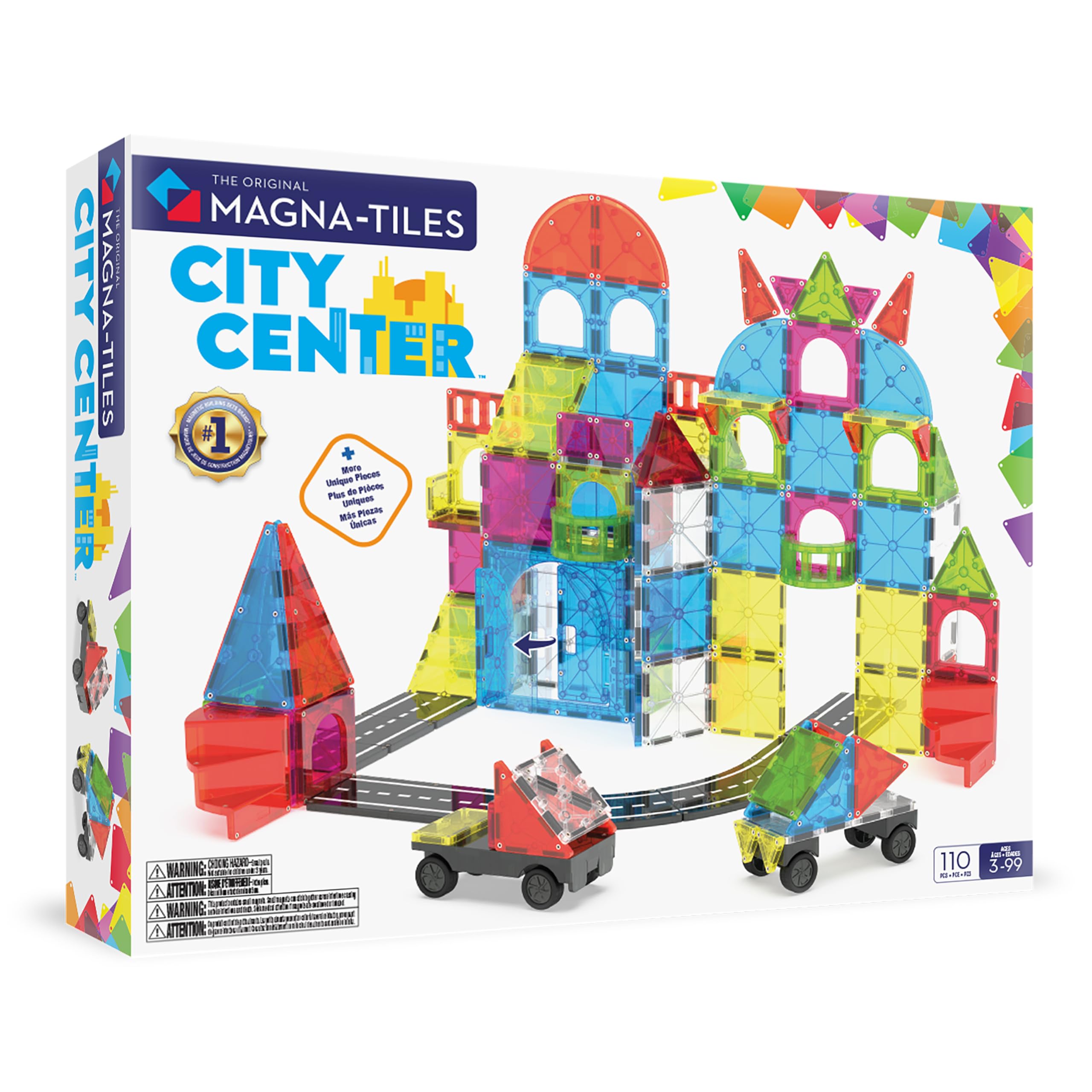 Amazon.com: MAGNA-TILES City Center 110-Piece Magnetic