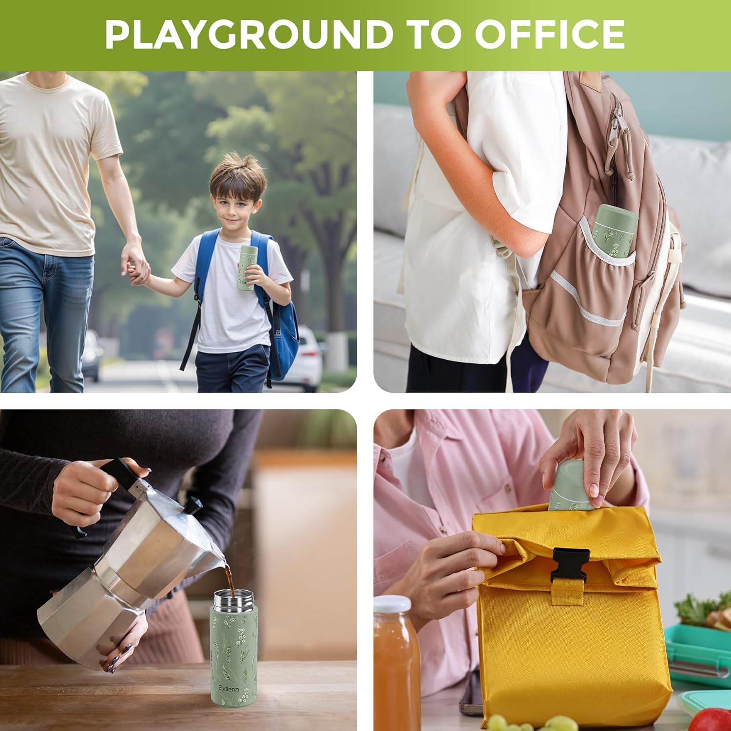 【Upgraded】Exllena Small Insulated Water Bottle 8 oz/250ml– Mini Insulated Water Bottle for Hot & Cold Drinks, Perfect Small Water Bottle for Travel, Purse...(Floral) - Image 6