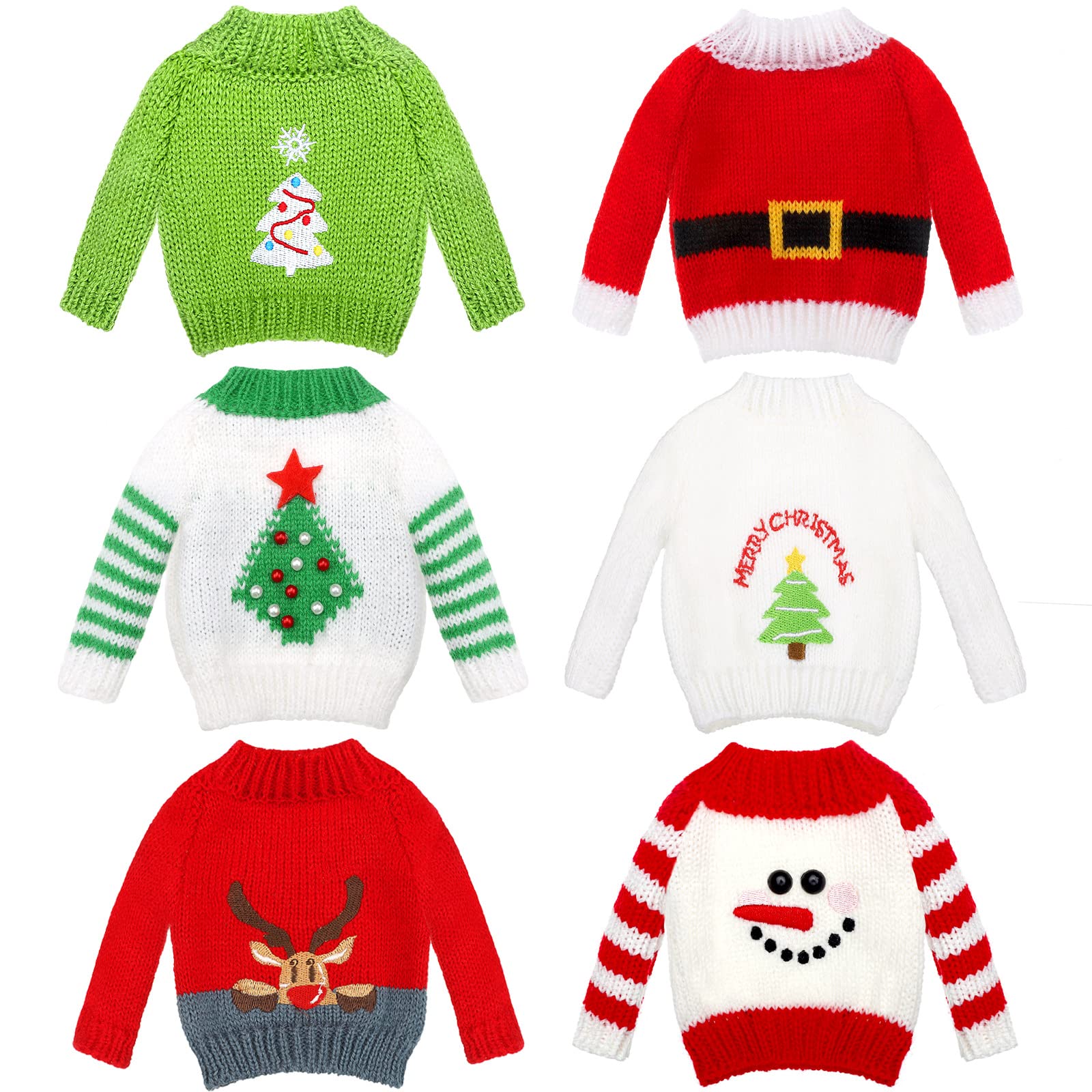 6 Pieces Christmas Elf Doll Clothes 