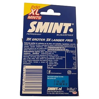 Smints | Smint Mints | Smint Mints XL Peppermint Duo Pack | Smints Xxl | 2.46 Ounce Total Weight