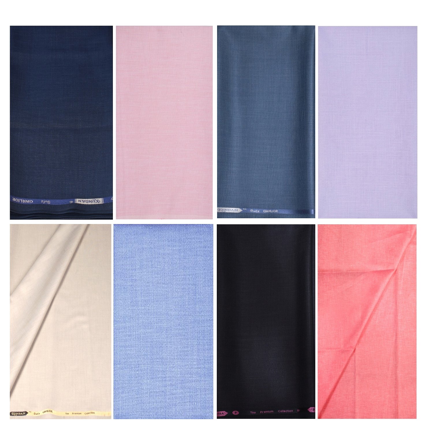 Men's Executive Cotton Linen Look Shirt & Fancy Formal Trouser Fabric Combo Set (4 Pant Shirt Piece for Men)-image-21