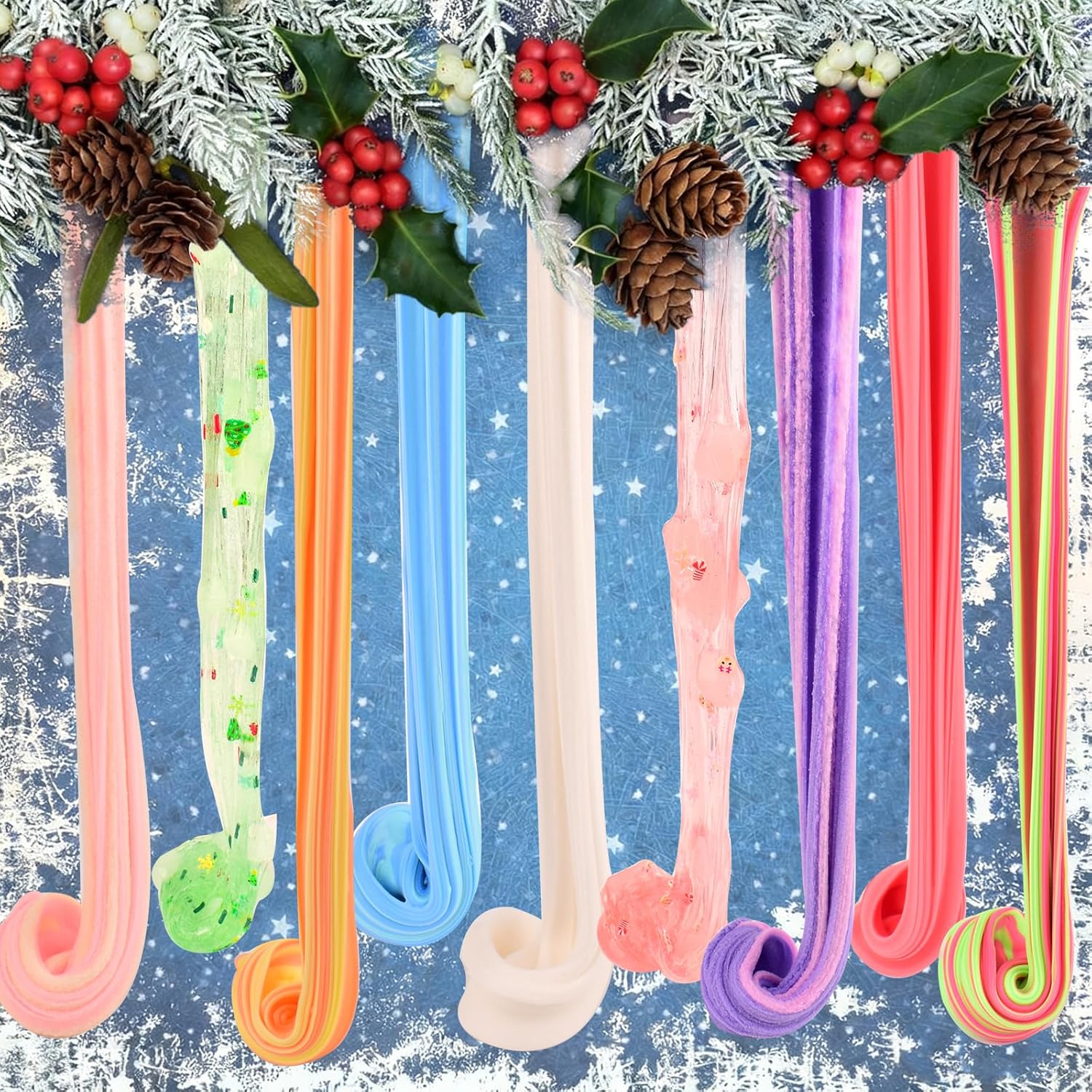 Christmas Tree Slime Advent Calendar 2025, Party Favors, Stocking Stuffers, 24 Days Surprise Slime Kit for Teens Boys Girls 5 6 7 8 9 10 11 12, Goodie Bag Stuffers, Christmas Gifts for Kids