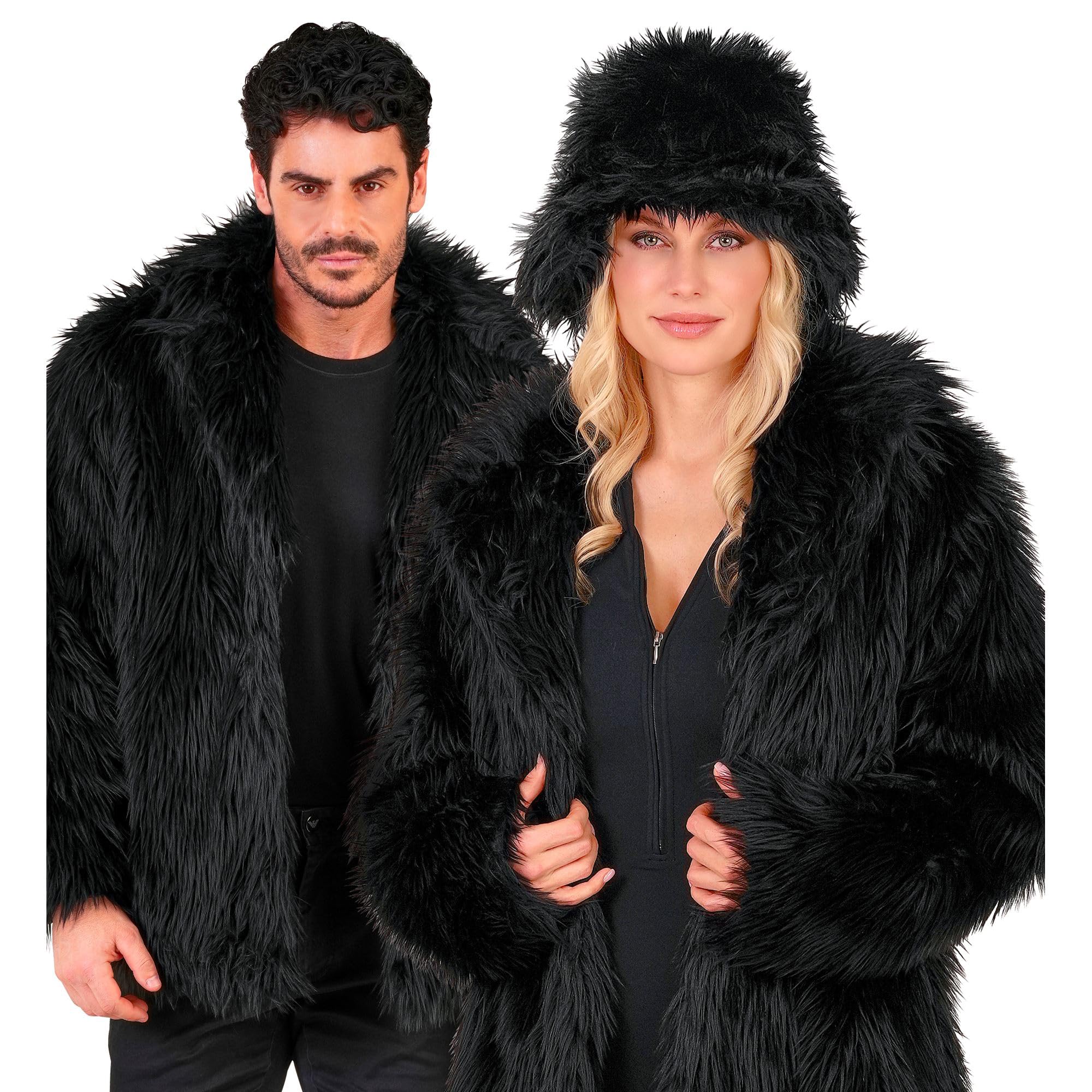 W WIDMANN MILANO Party Fashion - Faux Fur Jacket for Men and Women, Plush Jacket, Costume, Party Outfit for Carnival & Festival
