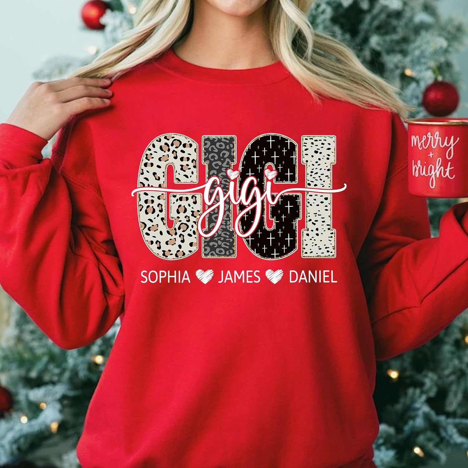 Personalized Gigi Sweatshirts, Custom Bible for Grandma Shirts with Grandkids Names Gifts for Grandmothers Christmas Mothers Day - Image 2