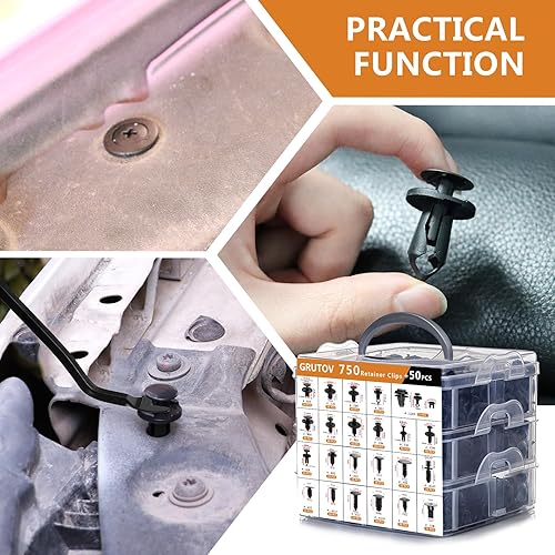 Miniatura 7 de Clips de parachoques para automóvil, remaches de plástico, pasadores de empuje automotrices, clips de árbol de Navidad, panel de moldura de puerta,