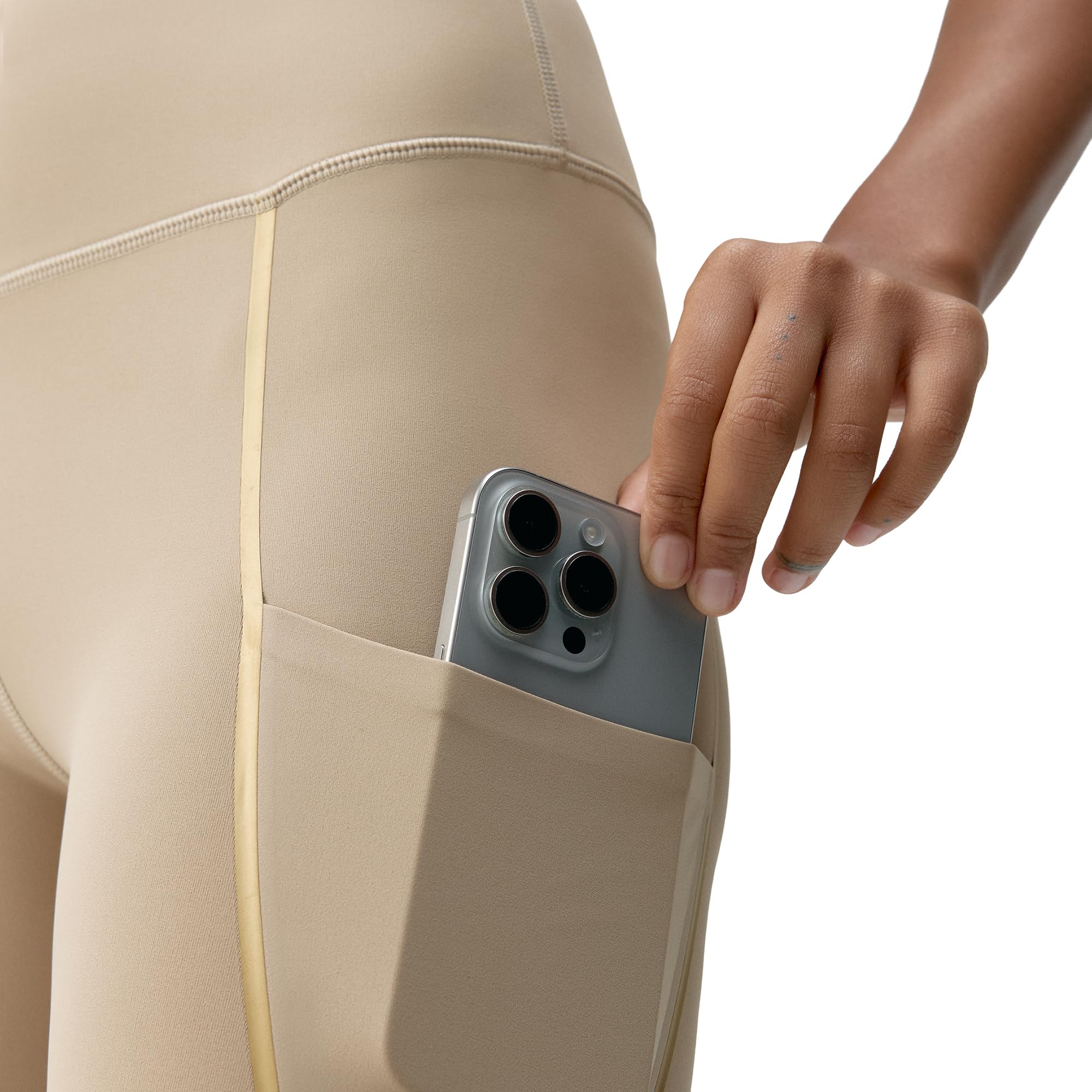BORN Damskie Legginsy Gold Z Wysokim Stanem, Do Ćwiczeń, Biegania, Treningowe, Sportowe, 7/8, Z Wysokim Stanem
