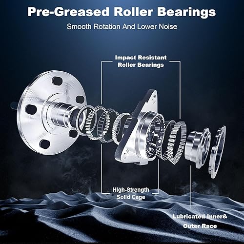 Miniatura 8 de CRS NT541009 Conjunto de cubo de rodamiento de rueda trasera para Chevy Aveo 2004-2011 para Aveo5 2007-2011 para Pontiac G3 2009-2010