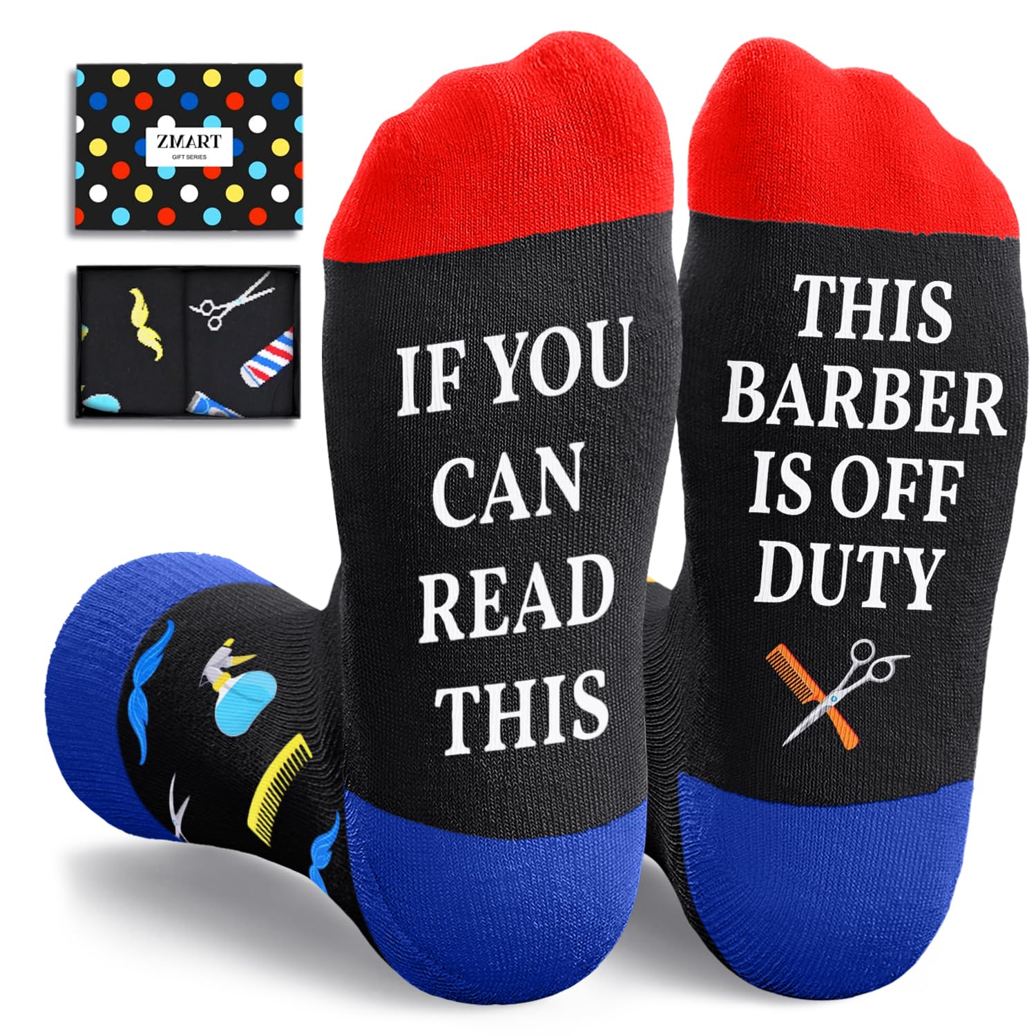 Zmart Gifts for Coach Police - Firefighter Baker Barber Socks, Stocking Stuffer