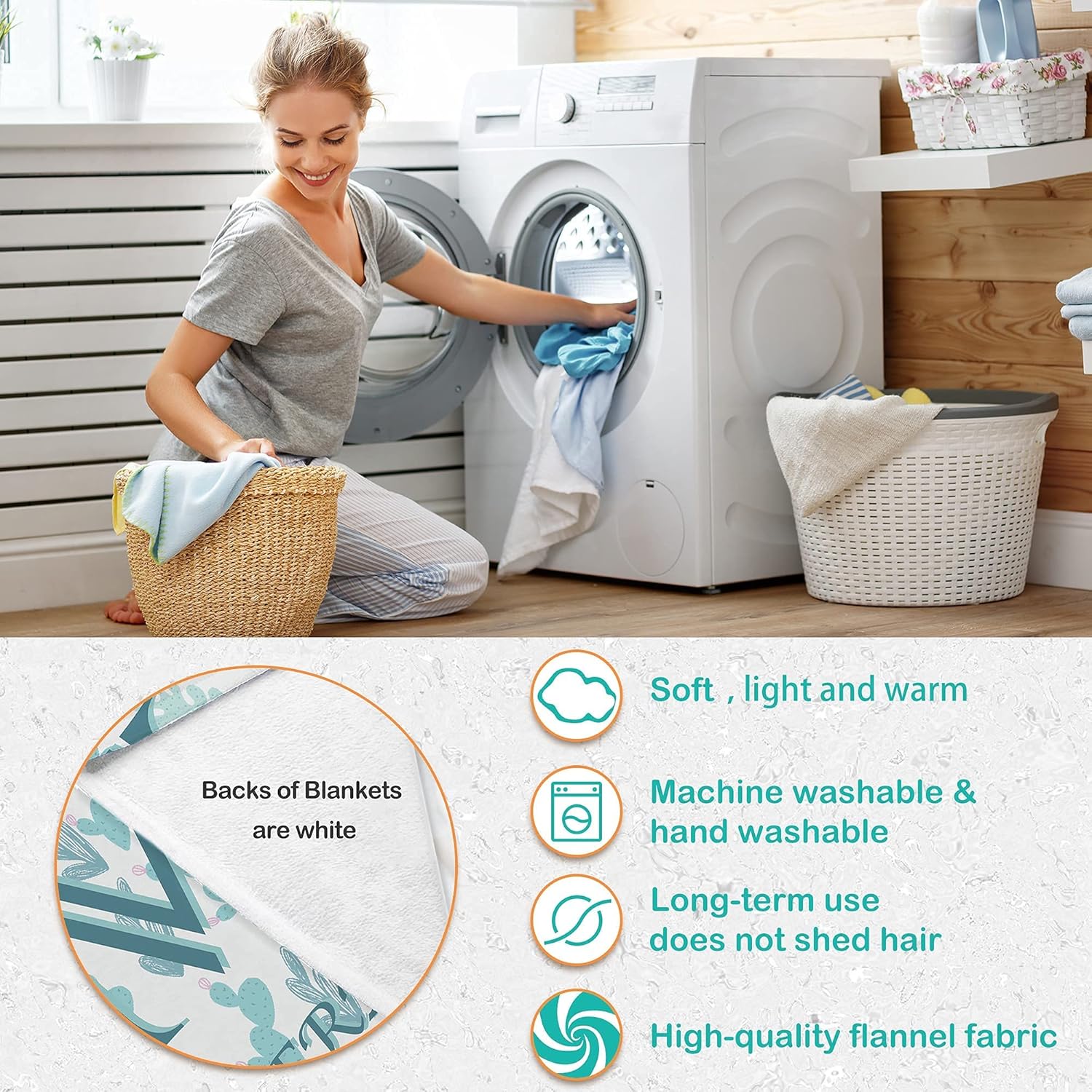 Custom Blanket Personalized Throw Blanket with Monogram Name Text Perfect Customized Baby Blanket for Newborn Baby, Toddler, Kids, Friends or Family on Thanksgiving Easter and Birthday Gift