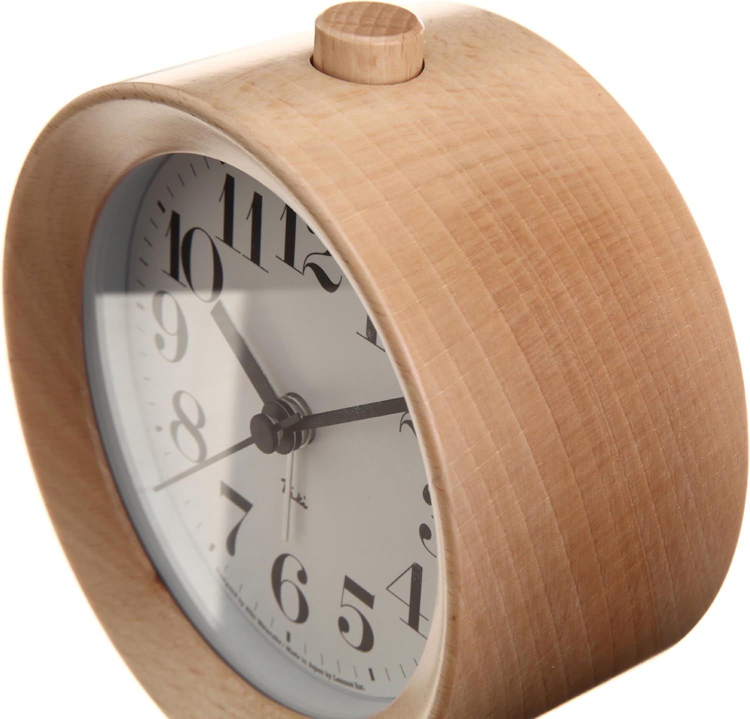 Lemnos Riki Wooden Alarm Clock Natrual : Home & Kitchen