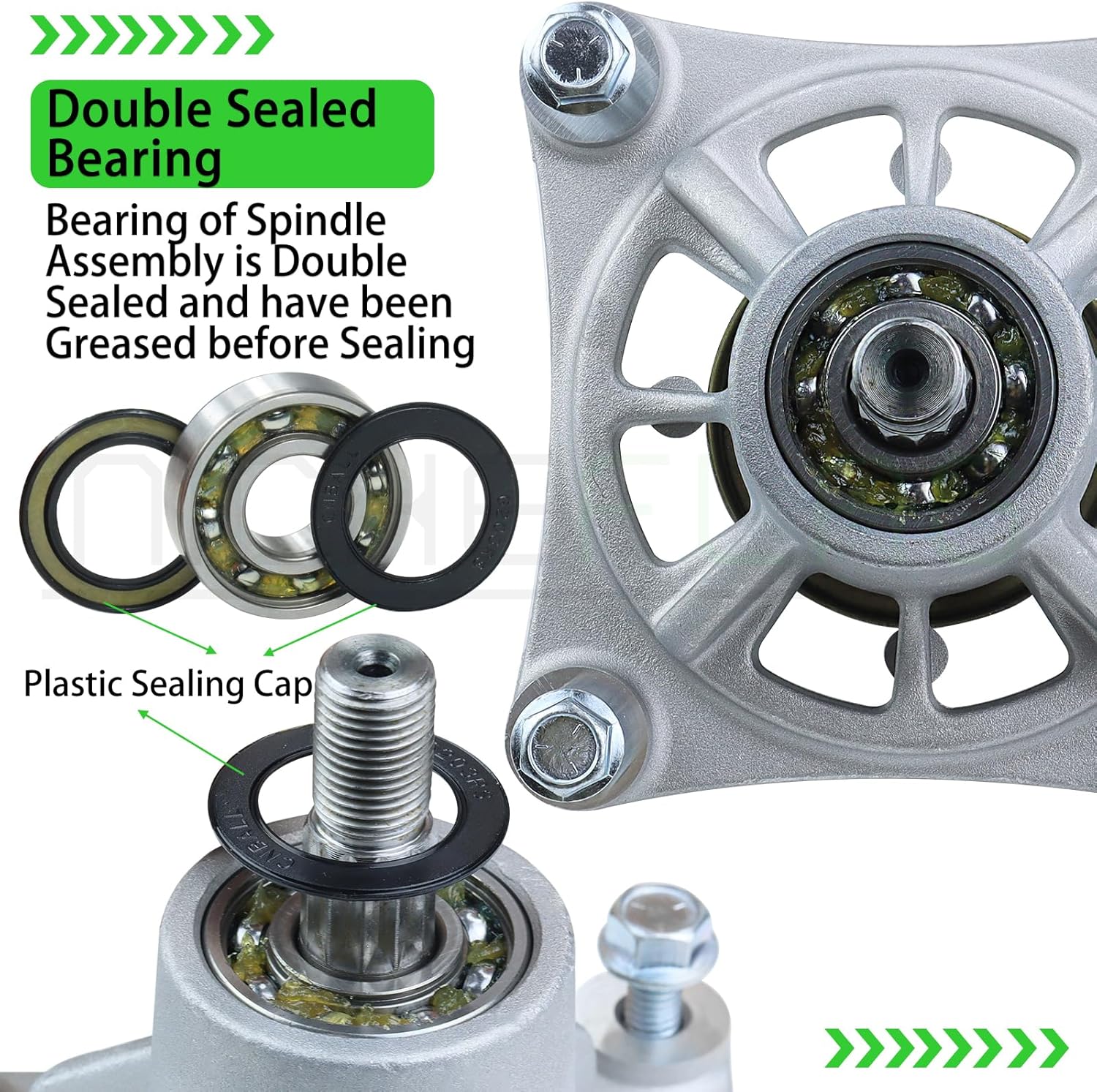 3 Pack 604214 Spindle Assembly Replaces Hustler Raptor Spindle 604214 Spindle for Hustler 32 42 52 Deck for Hustler Raptor 42 Inch 36 Inch 52 Hustler Raptor Deck