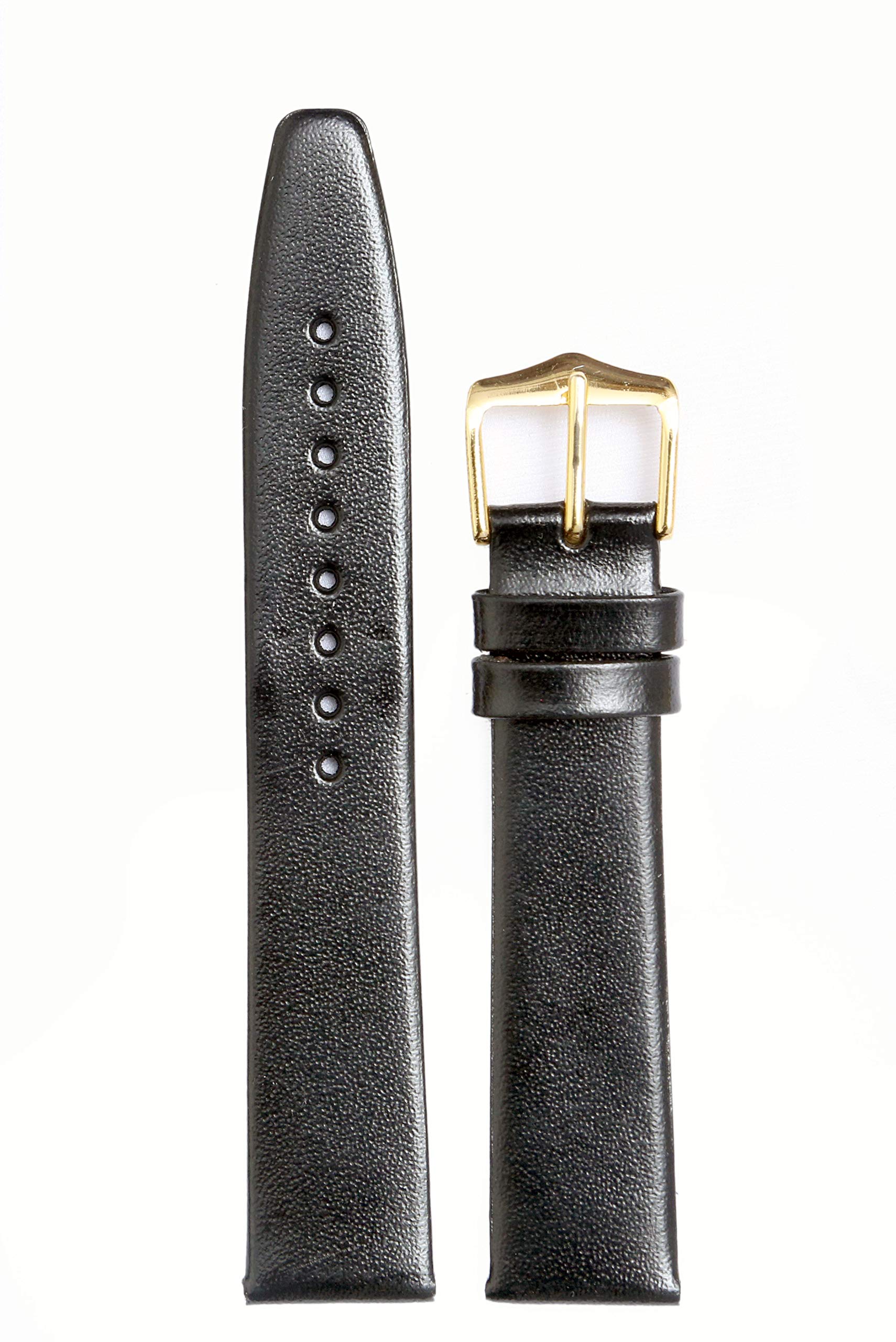 EXOR Black colour leather watch strap with Flat Finish of 18 MM genuine Watch leather Strap/band for women (B08FYFYZT5) Amazon Price History, Amazon Price Tracker