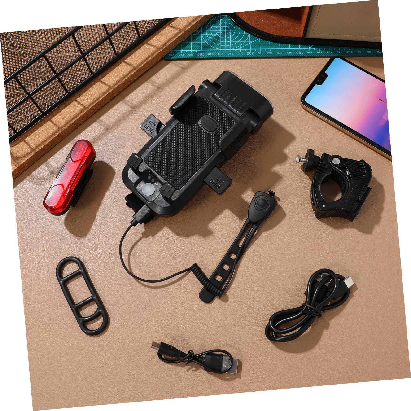Gatuida Luci Bici Frontale e Posteriore Ricaricabili USB Set 4000 mAh