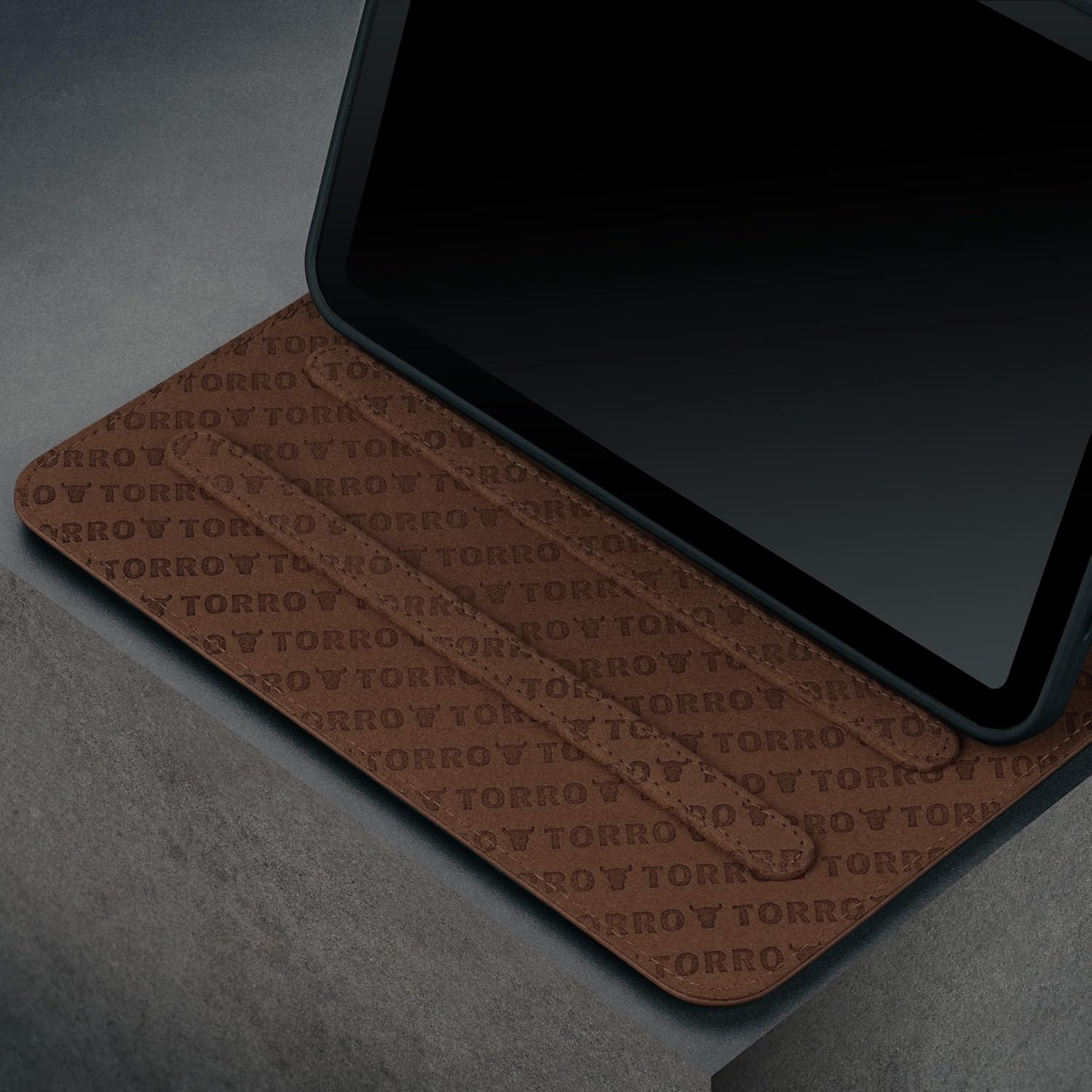 TORRO Case Compatible with iPad mini 7/6 – Genuine Leather iPad mini 7th / 6th Generation (2024/2021) Cover with Stand Function, Apple Pencil Connectivity and Wake Sleep Function (Dark Brown)