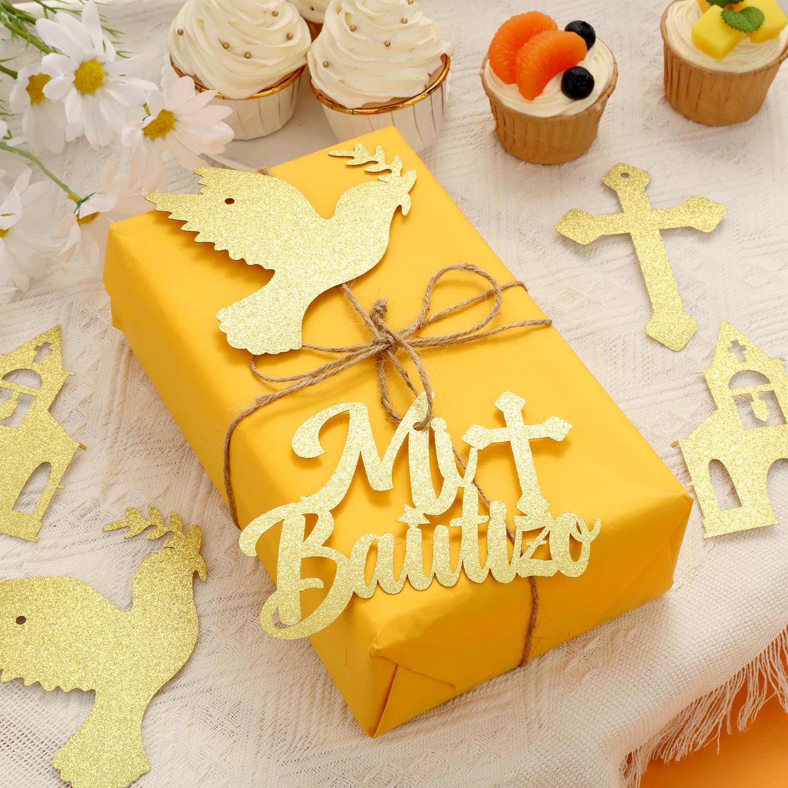 50pcs Baptism Thank You Tags, God Blessed Gift Tag with 50pcs Baptism Thank You Tags, God Blessed Gift Tag with
