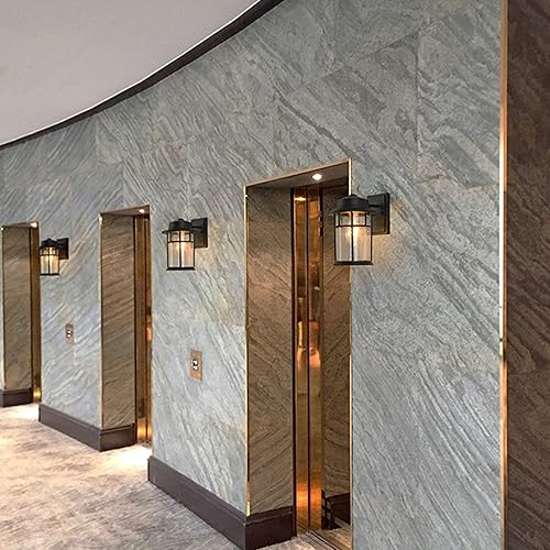 Miniatura 5 de Iluminación montada en la pared para exteriores, lámpara de pared de aluminio y vidrio de burbujas para interiores y exteriores, accesorio hacia