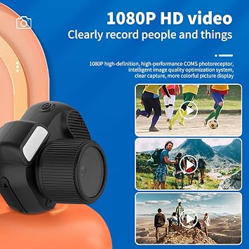 Mini Keychain Camera, 1080P Mini Video Recorder, with 0.96 inch Screen, Photography Gifts, Tiny Miniature Camera Keychain, for Kids, Students