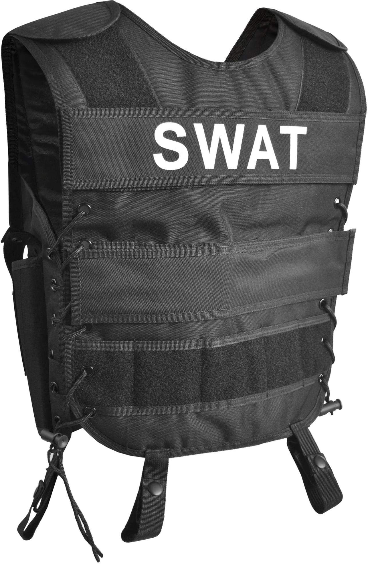 normani Unisex Erwachsenen Kostüm für Damen und Herren - Faschingskostüme Karnevalkostüm SWAT FBI Police Security Kostüm - Einsatzweste - Holster - Cap - Patch - Handschellen