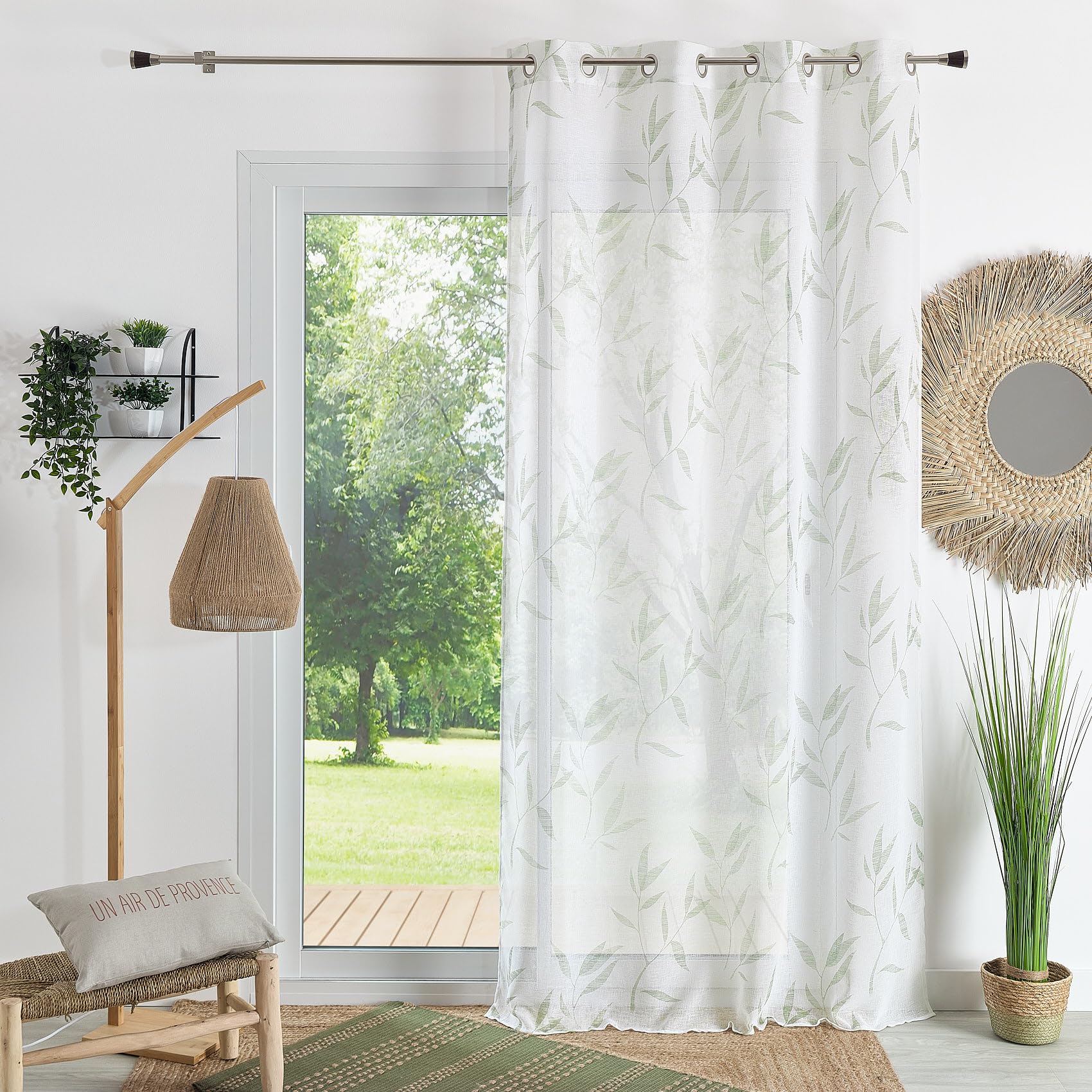 HomeMaison.com Printed Blackout Bamboo Curtain 140 x 240 cm