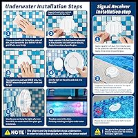 Vista 4 de Homly - Luces de piscina recargables sumergibles con control de aplicación inalámbrica, luces LED inteligentes impermeables subacuáticas controladas
