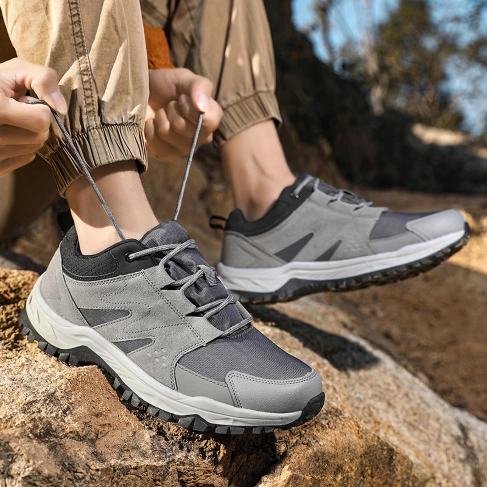 Lekkie buty trekkingowe męskie wodoodporne buty outdoorowe