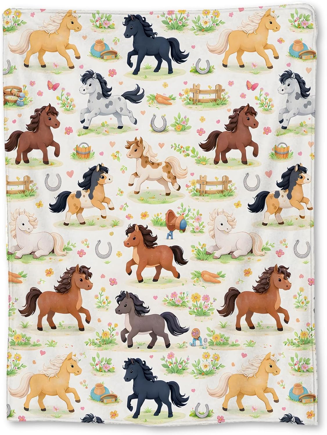 Cute Cat Bookcase Blanket Gifts, Colorful Books and Floral Vases Flannel Throw Blanket for Couch, Bed, Travel & Home Decor, Cozy Lightweight Warm Blankets for Women Girls Book Lover 50×40 in