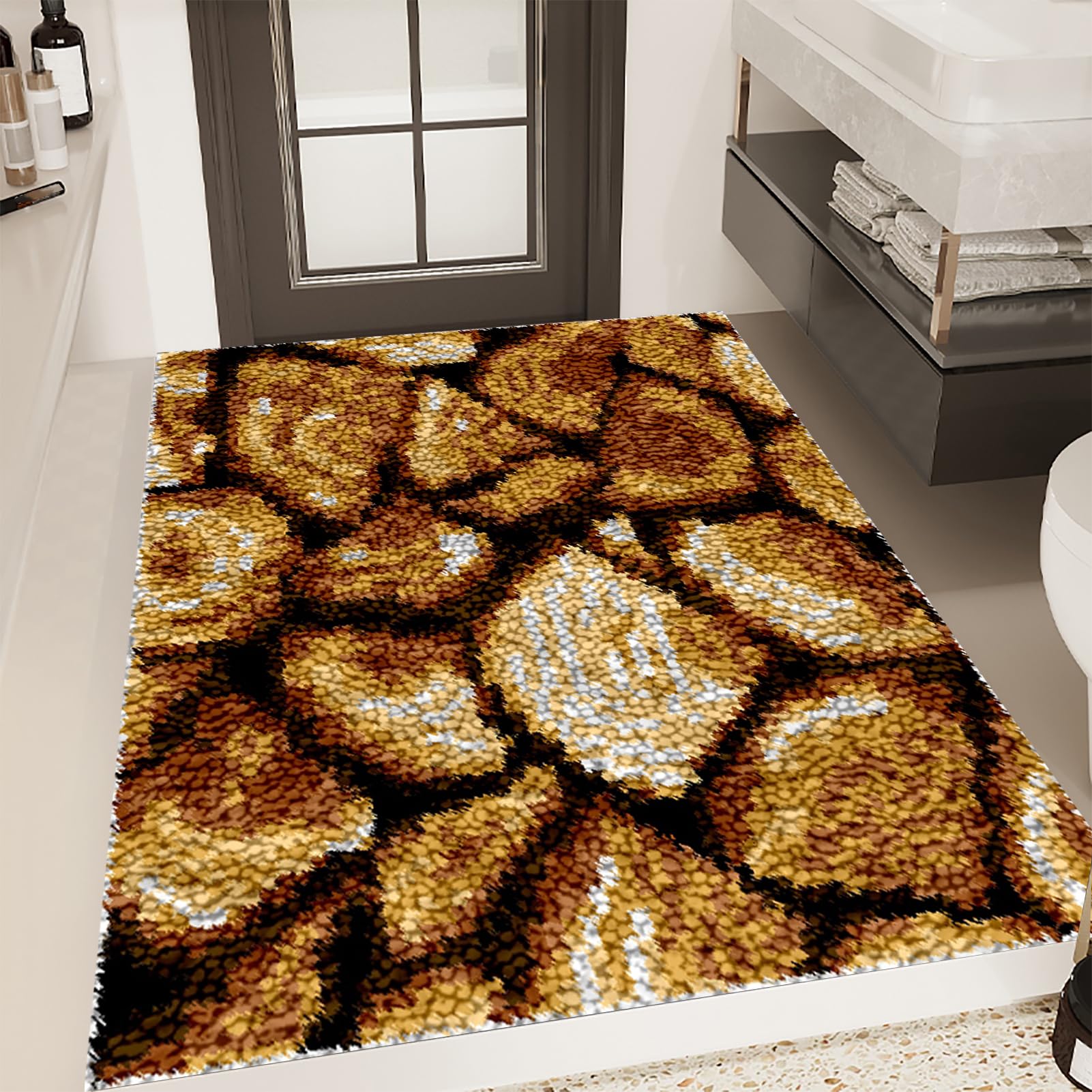 Tappeto Annodare Fai da Te Set di Tappeti da Ricamo 55x75 cm
