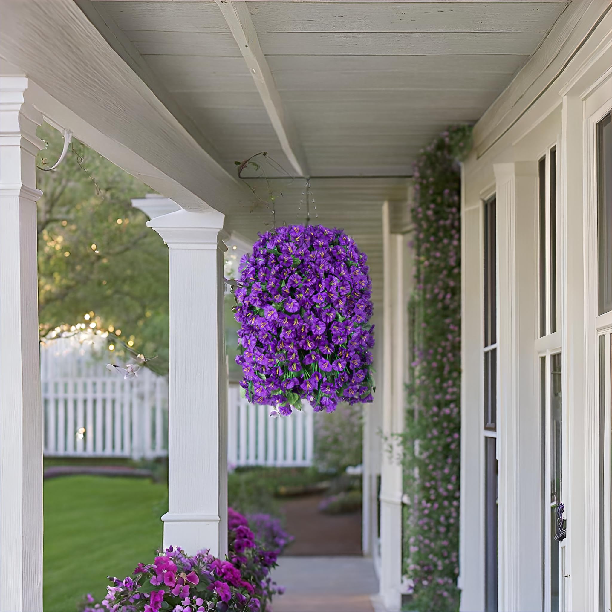 Panier De Fleurs à Suspendre Avec Orchidée Artificielle