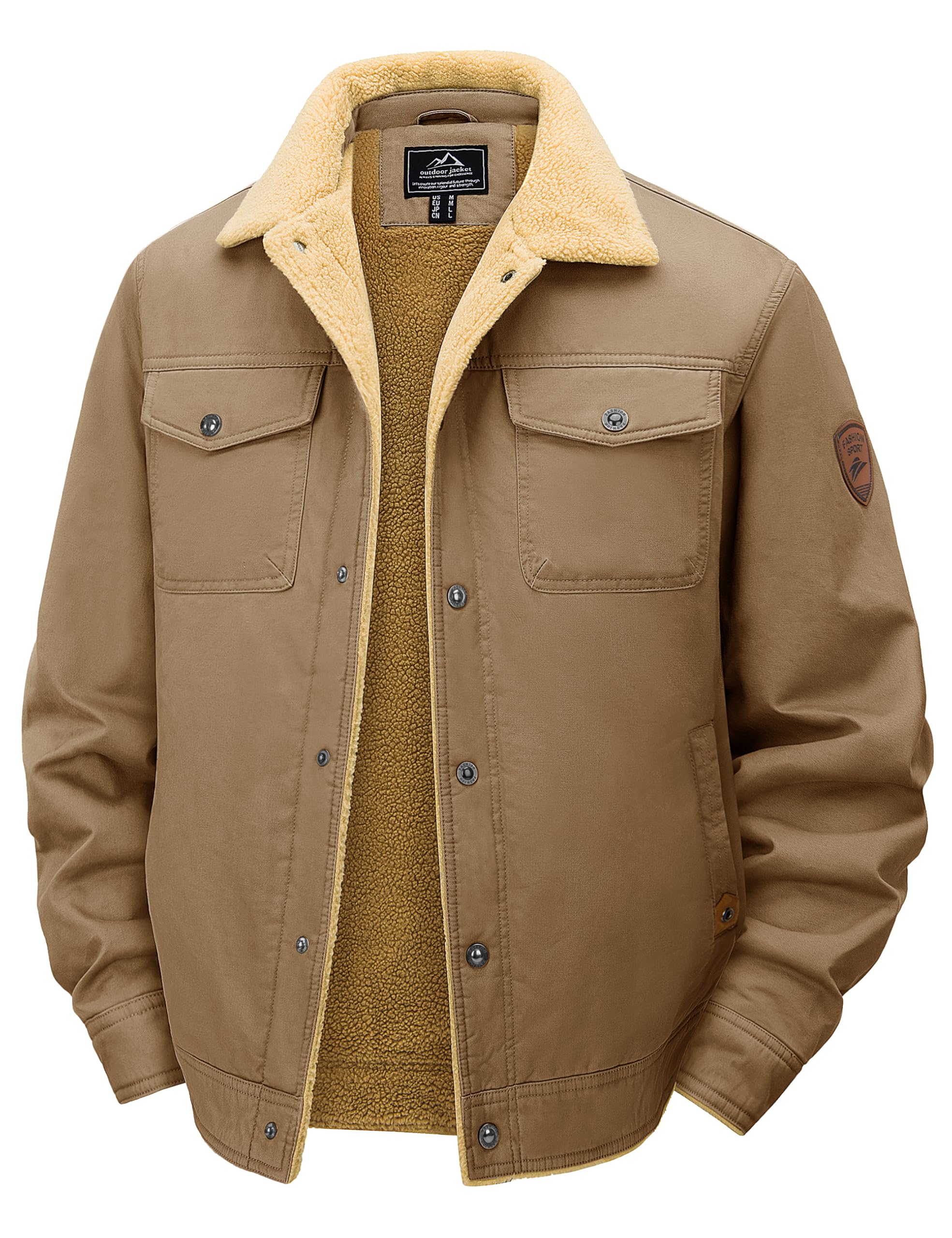 Amazon | [KEFITEVD] ライダースジャケット メンズ 厚手 ドカジャン 冬