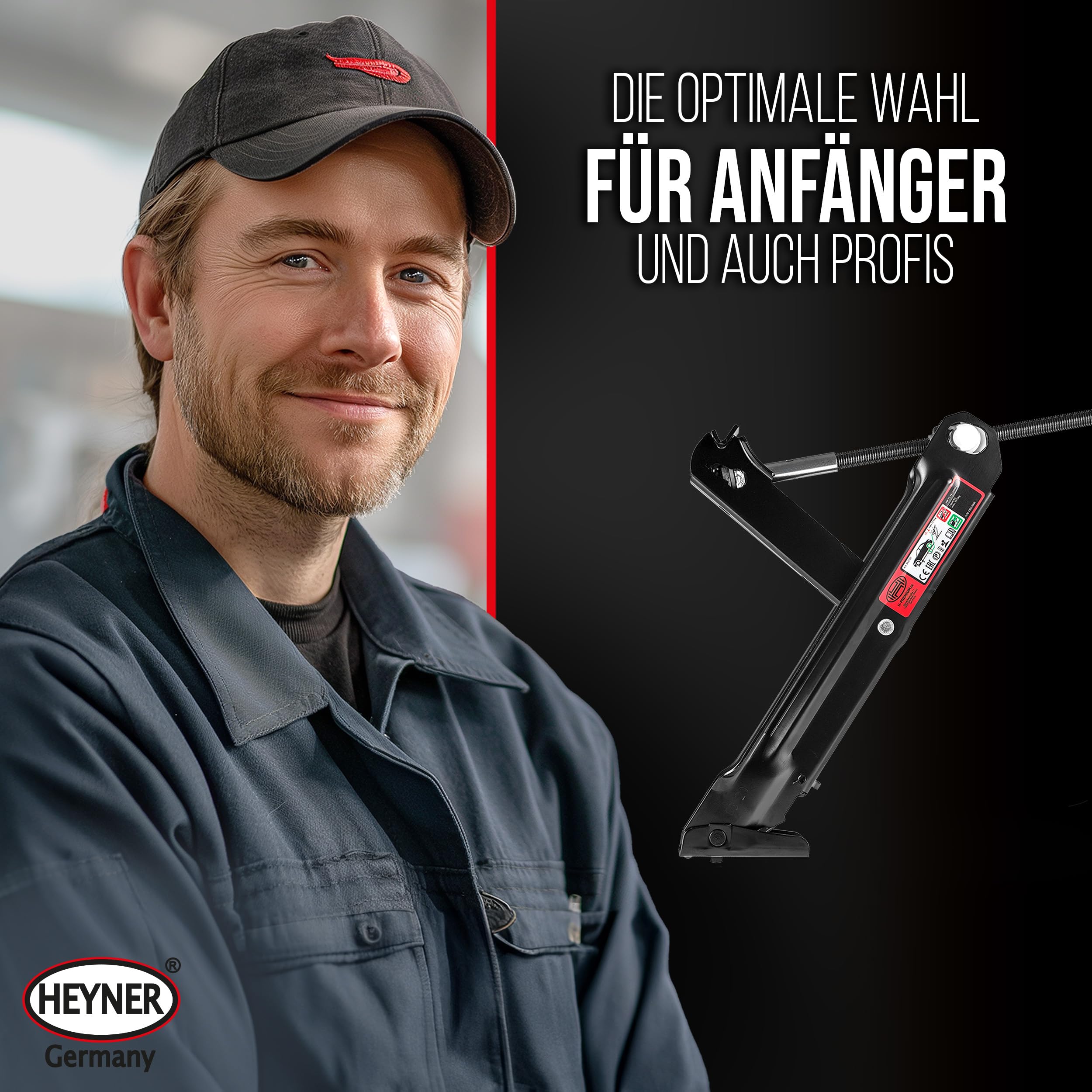 HEYNER® Wagenheber OEM Erstausrüsterqualität inkl. Tasche speziell für T5/T6 bis 1375 kg, ab Baujahr 2010 Scherenwagenheber OEM: 7E0 011 031 J BN3 Made in EU