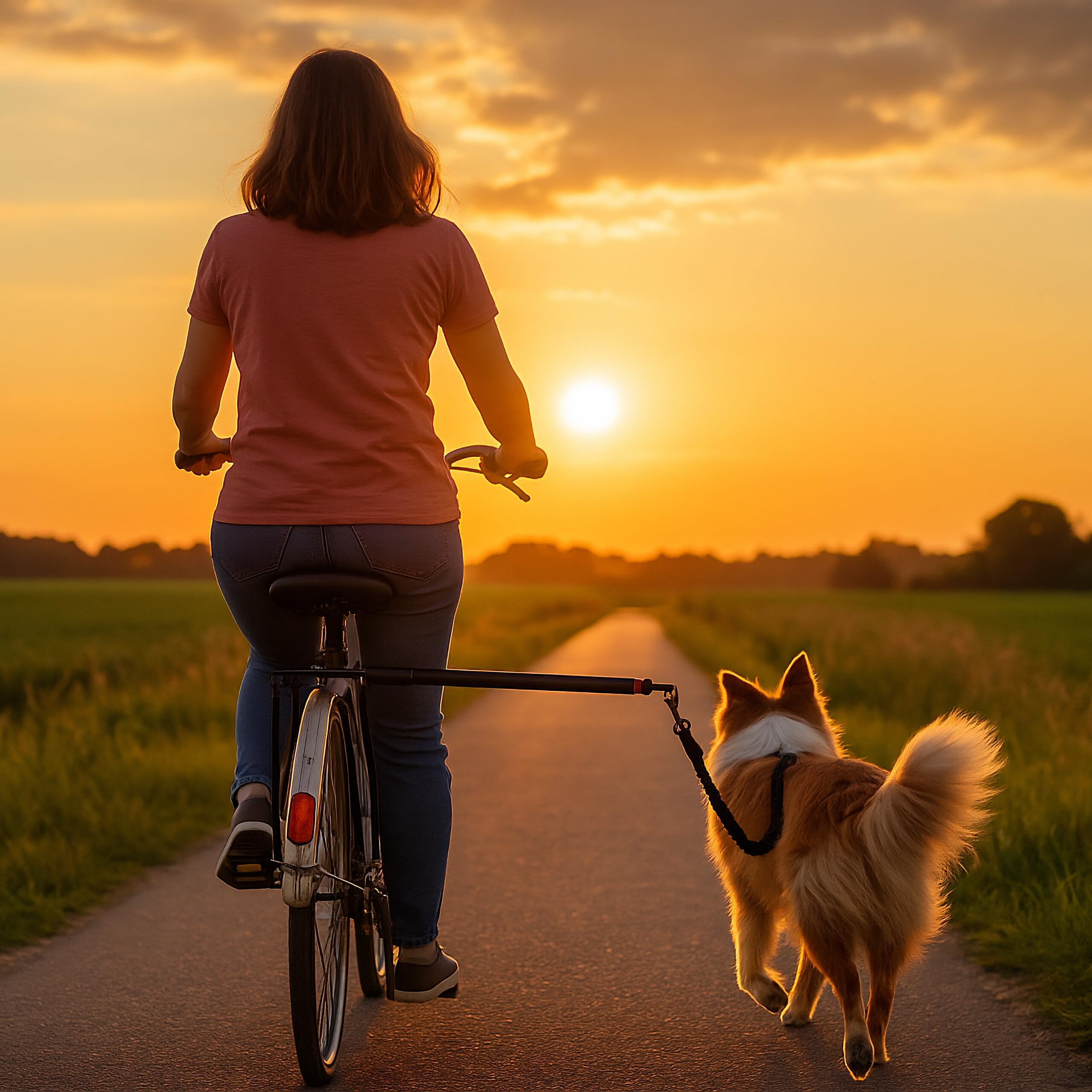 Relaxdays Bike Dog Lead, Bicycle Leash, Pole with Spacer for Safe Distance Flexible, Hands-Free, Carabiner Clip, Black - Image 2