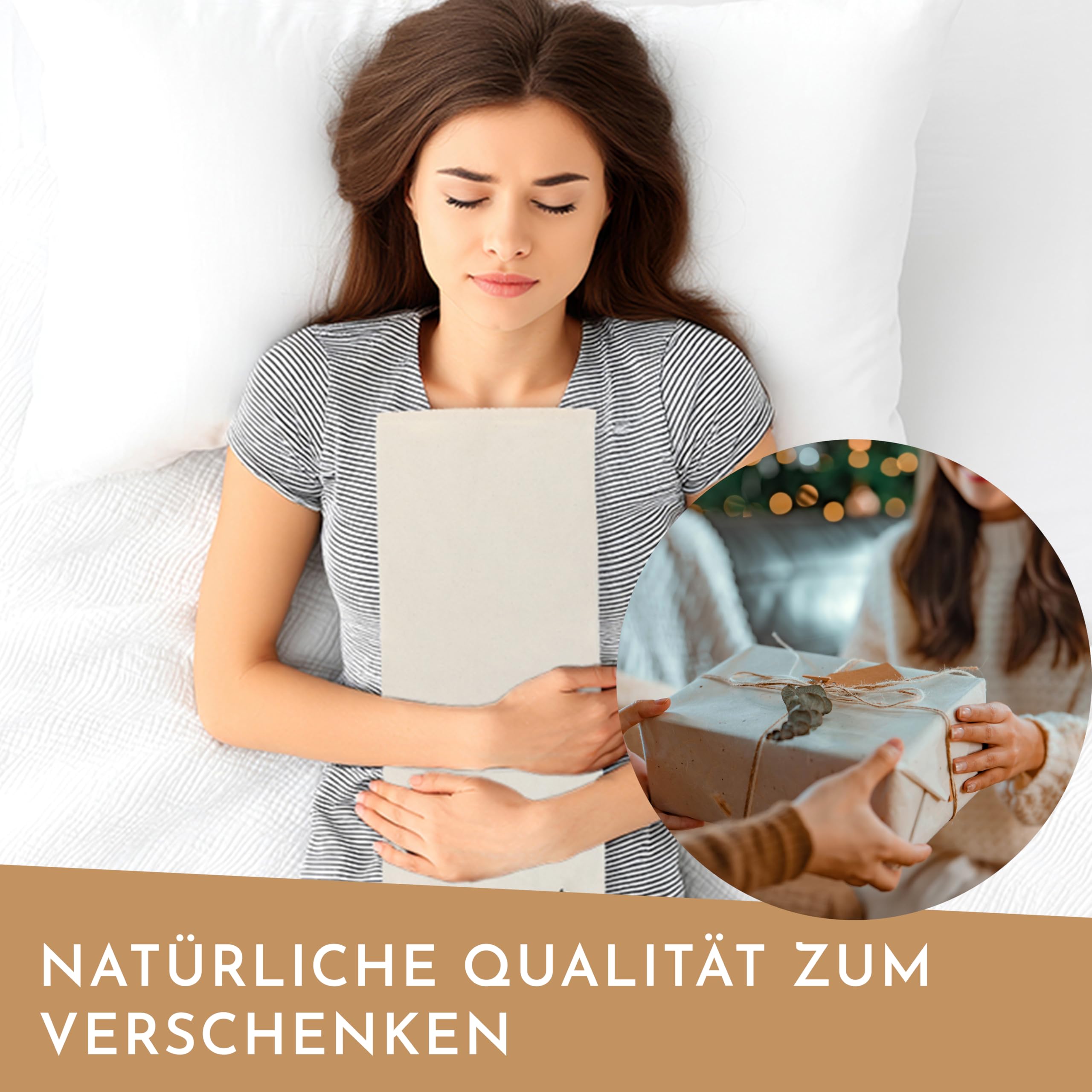Nordstern Cojín térmico de trigo de 20 x 53 cm, apto para microondas contra tensiones como regalo para mujeres y hombres, con funda de algodón 100%