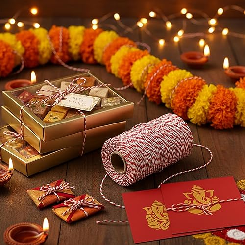 Miniatura 35 de Cordel de carnicero orgánico para cocinar y atrapar – Cuerda de cocina de algodón natural resistente de 0.047 in de 1000 pies – Cuerda apta