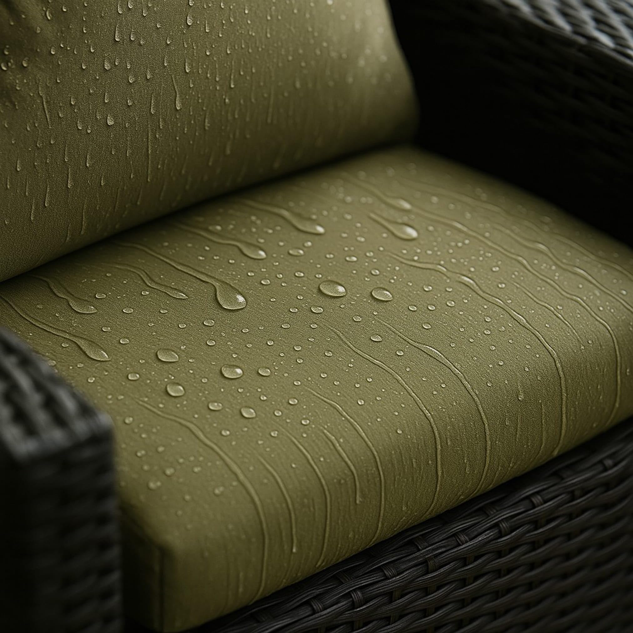 Cojín para columpio de jardín, 7 cm de grosor, acolchado para asiento y respaldo, funda extraíble, reversible, juego de cojines de jardín (verde oliva, 160 x 50 x 50 cm)