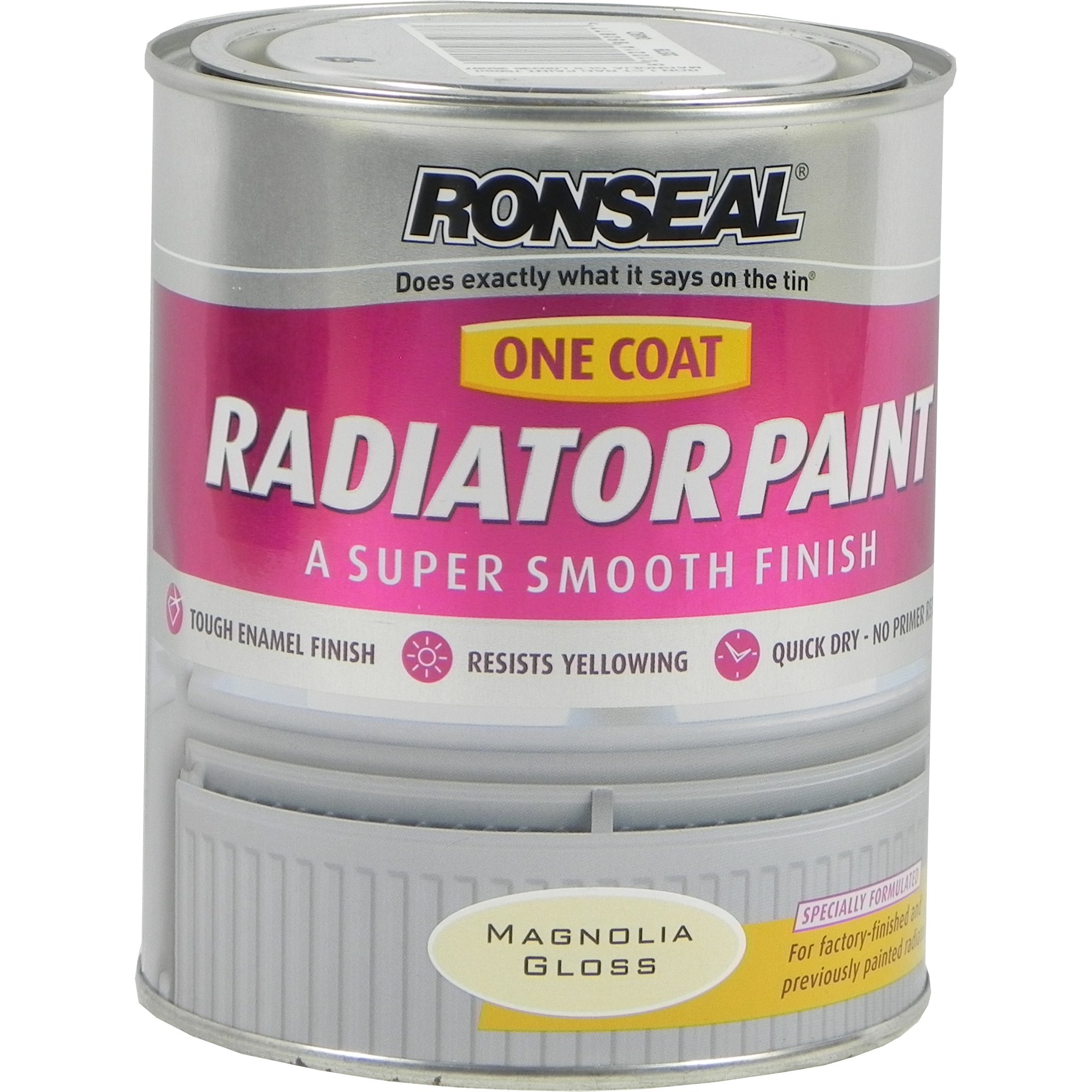 Ronseal One Coat Radiator Paint Magnolia 750ml