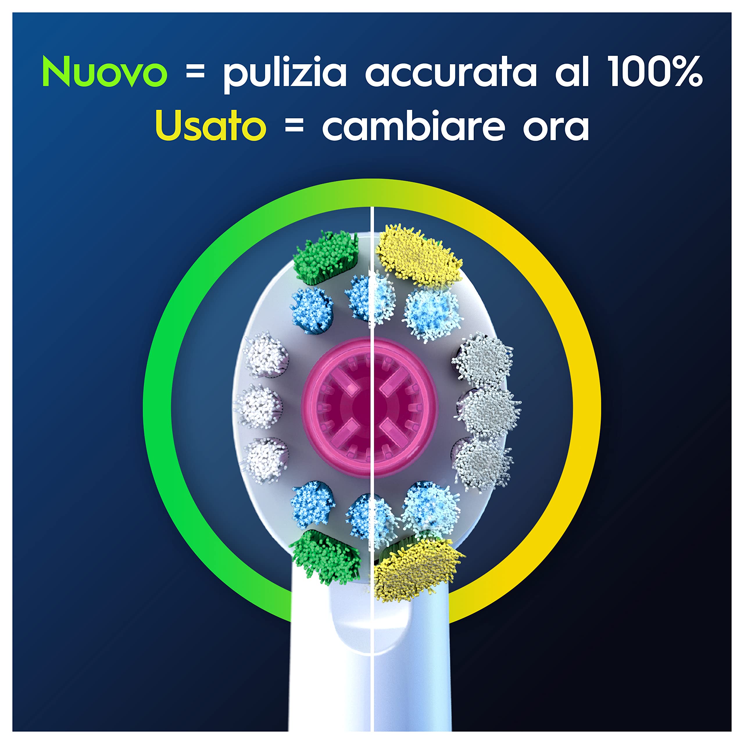 Oral-B Testina Di Ricambio PRO 3DWhite Bianca, Confezione Da 10 Testine