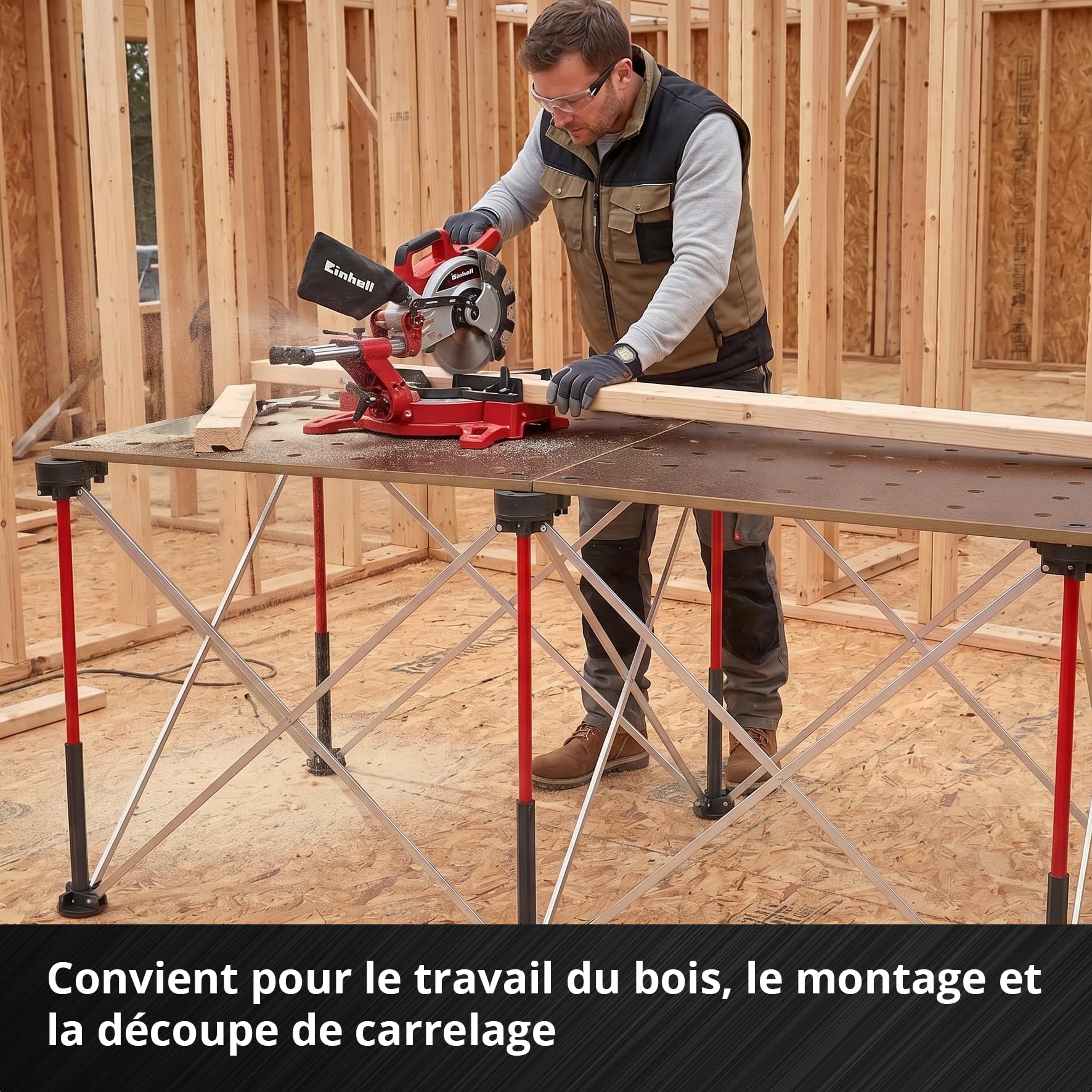 Einhell 2 pièces Plans de Travail, 600 x 1200 x 18 mm