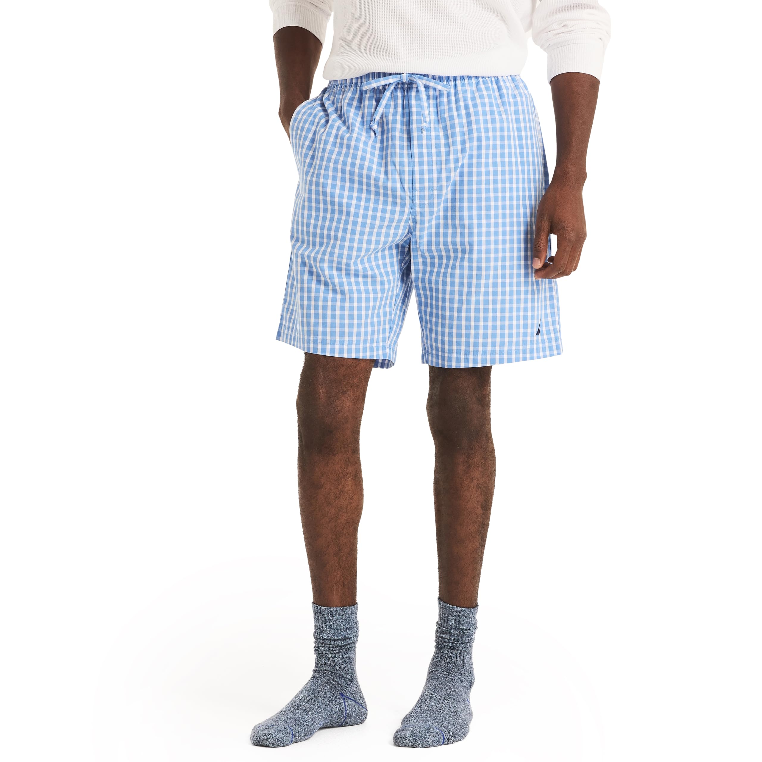 Men's Nautica Sustainably Crafted Plaid Poplin Sleep Short-picture-14