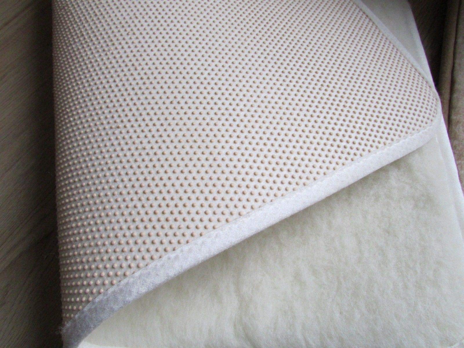 Tappetino da yoga e da ginnastica, antiscivolo, 100% lana (bianco, 50 x 200 cm)